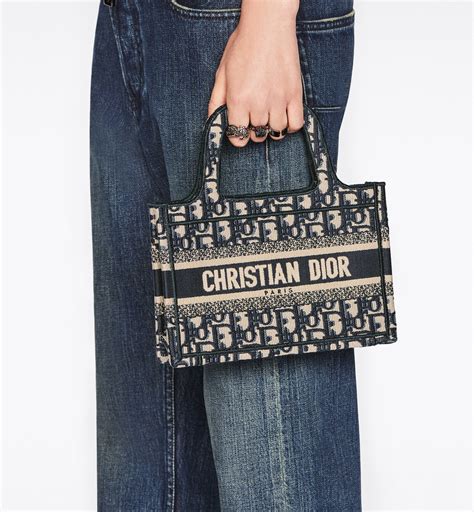 dior dior book tote dior oblique embroidery for women|CHRISTIAN DIOR Oblique Mini Book Tote With Strap Blue .